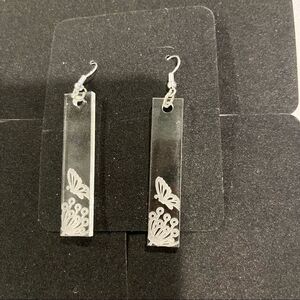 Acrylic butterfly earrings 
